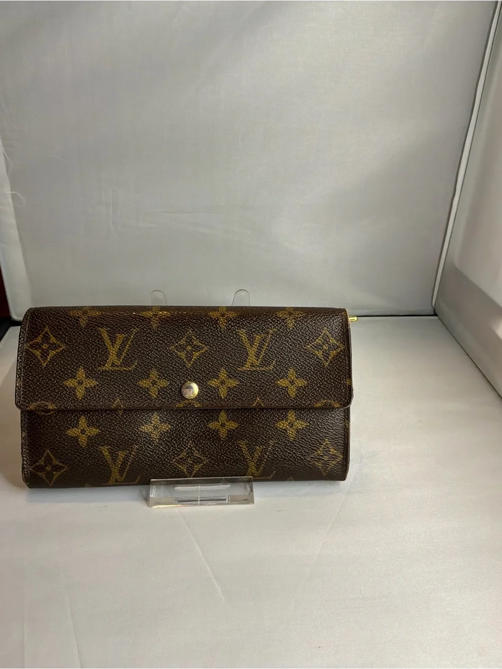 Louis Vuitton Monogram Canvas Trifold Wallet in Brown and Gold